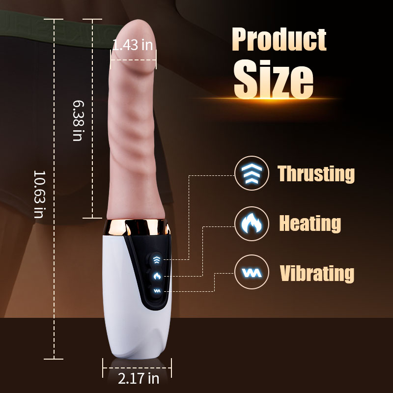 6.38 Inch Thrusting Dildo Vibrator with Heating G-Spot & Anal Sex Machine