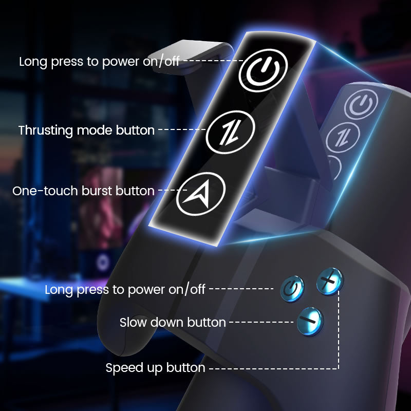 Turbo Thrust Stroker – 10 Modes with Interactive Gamepad & Phone Stand