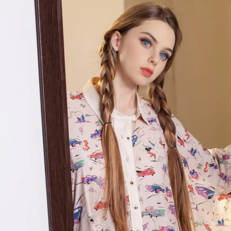 Aurora – 157CM Realistic Poseable Companion Doll, B-Cup Life-Size Beauty with Blonde Hair & Blue Eyes