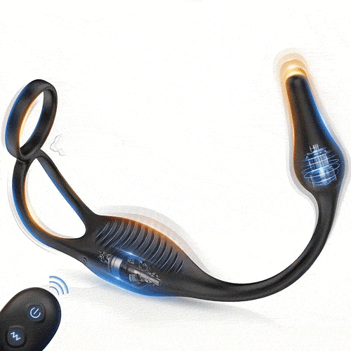 Sweetstoy Pulse integrated wearable stimulator with external loops, curved insertable arm and remote