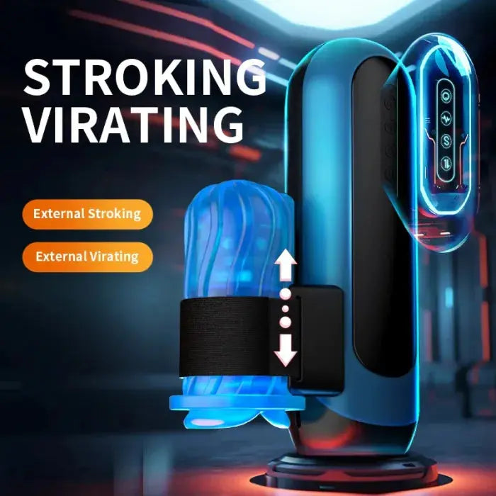 External Auto Masturbation Cup 10 Vibration 5 Speeds & 6 Stroking Modes