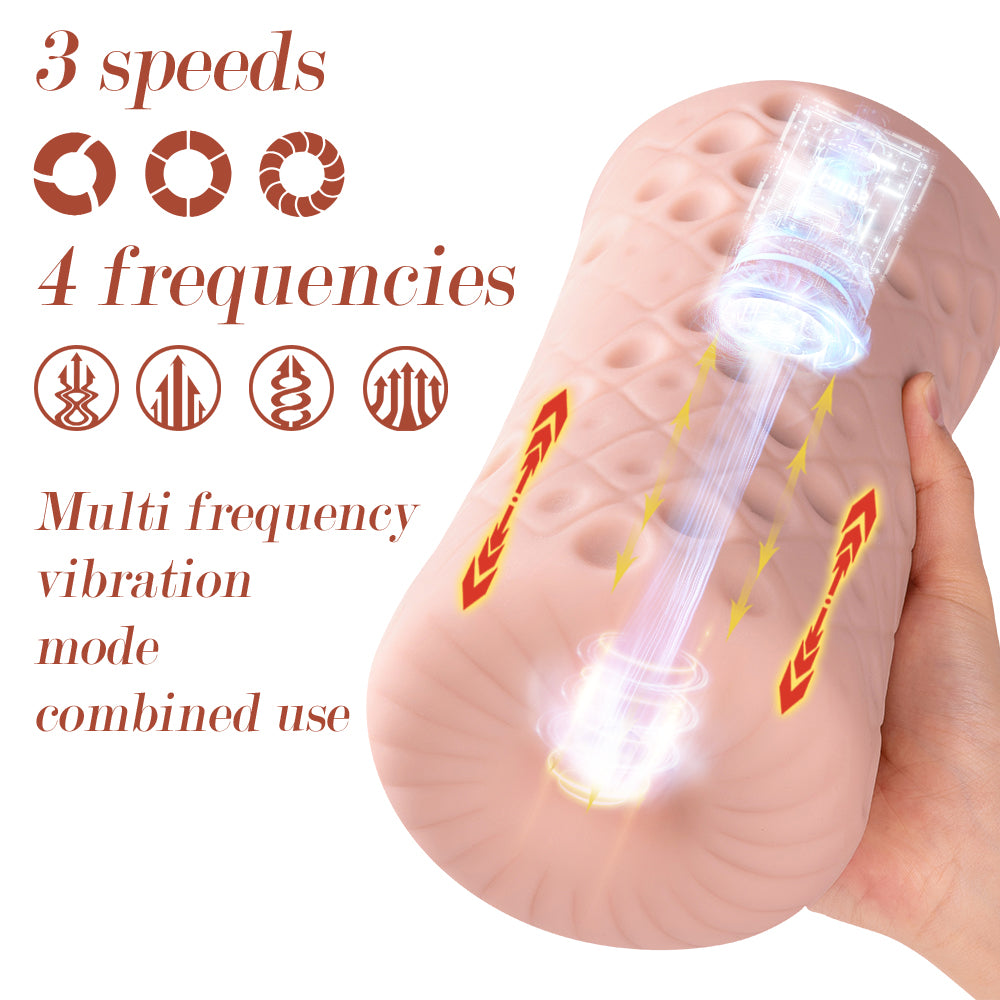 5.73lb Male Masturbation Cup: 3 Speeds & 4 Frequecies