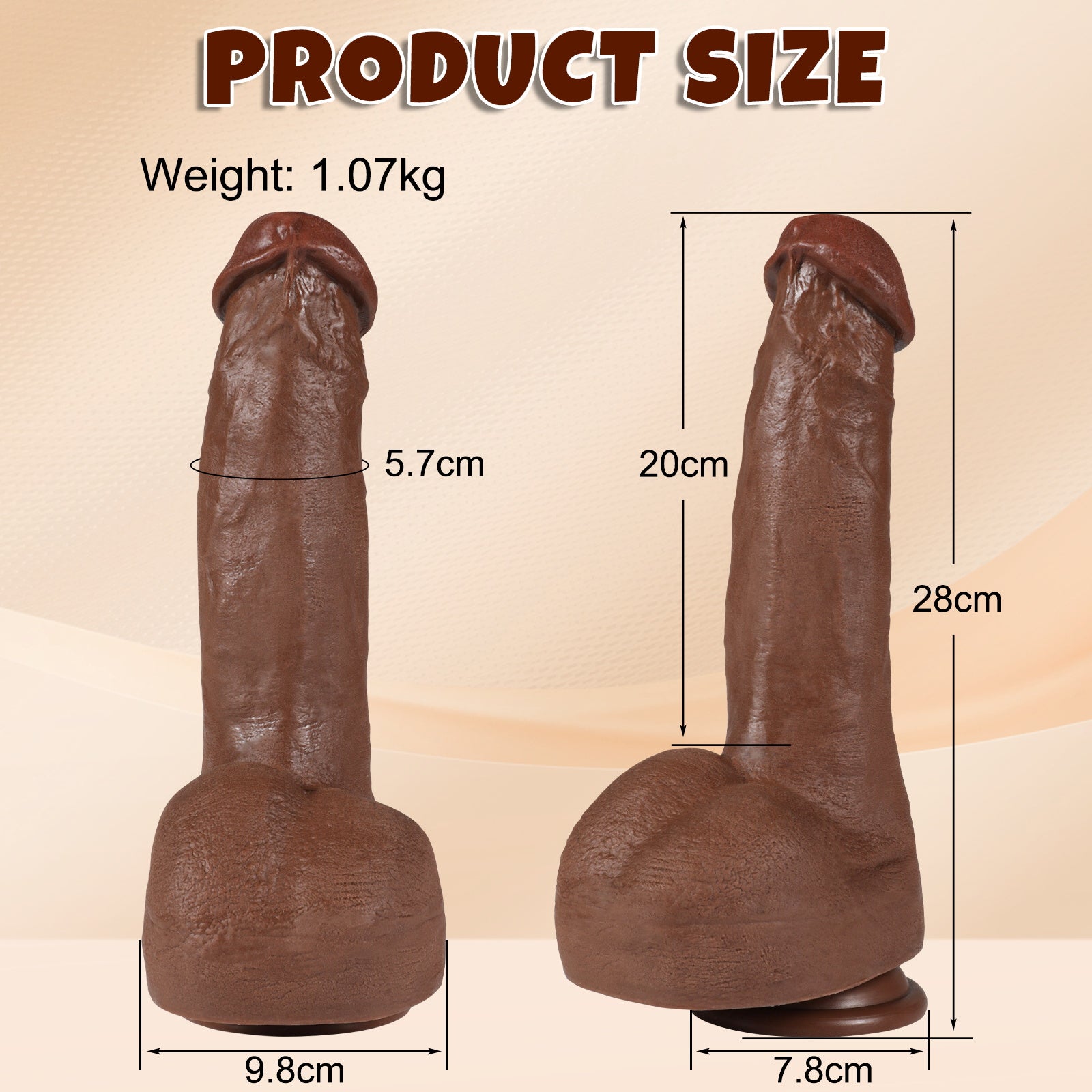 11.02inch Realistic Dildo Strong Suction Cup Unlock Various Poses Sweetstoy