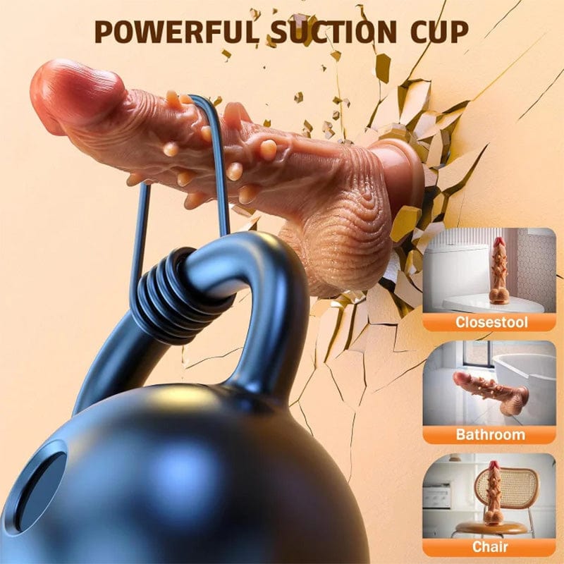 3-Speed Thrusting 9-Mode Vibration G-Spot & Anal Heating Dildo