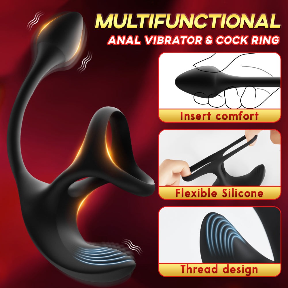 Zenith - Vibrating Anal Plug with Penis Rings