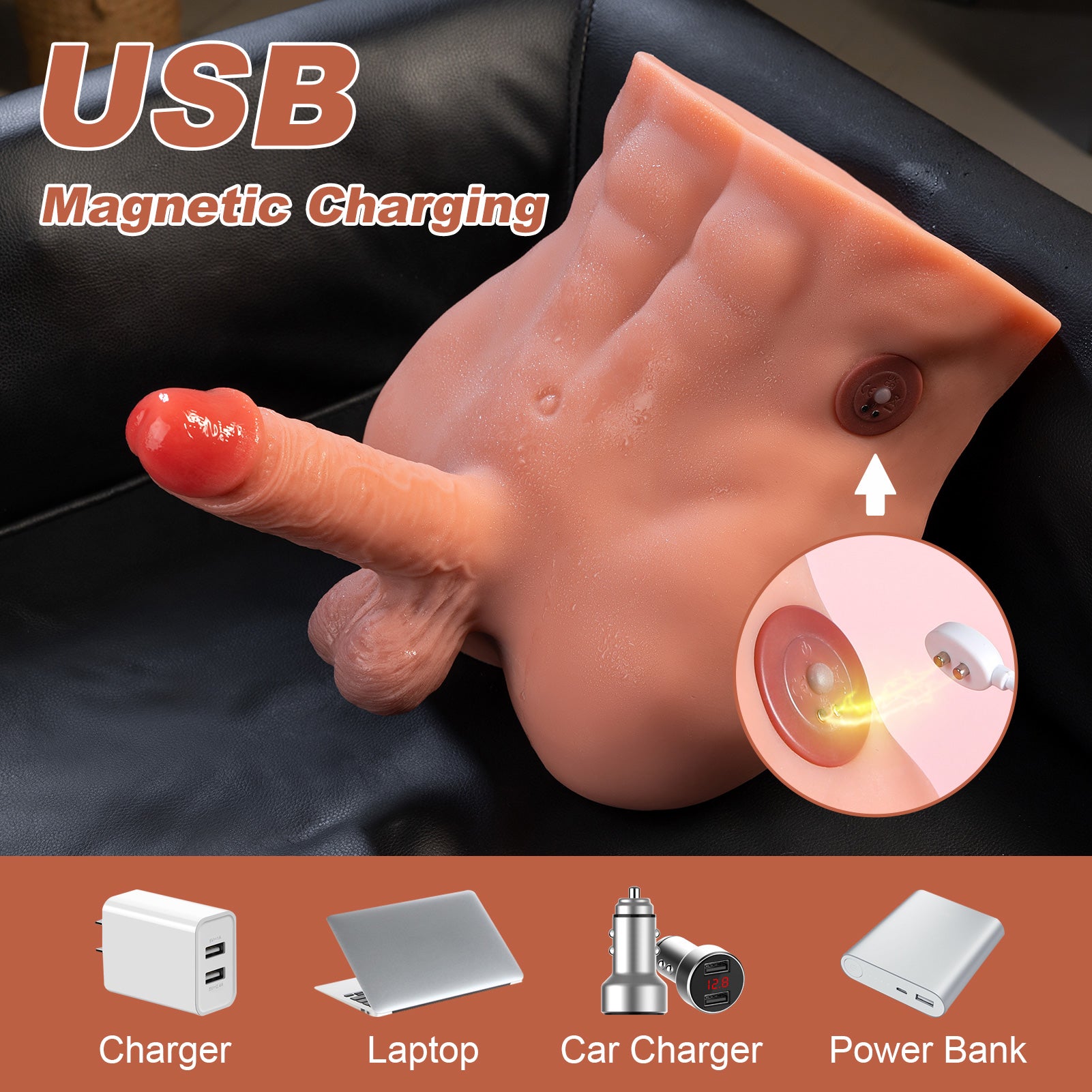 Herb sex doll Electron vibration Pulse realistic butts wheat color big cock 16.5lb