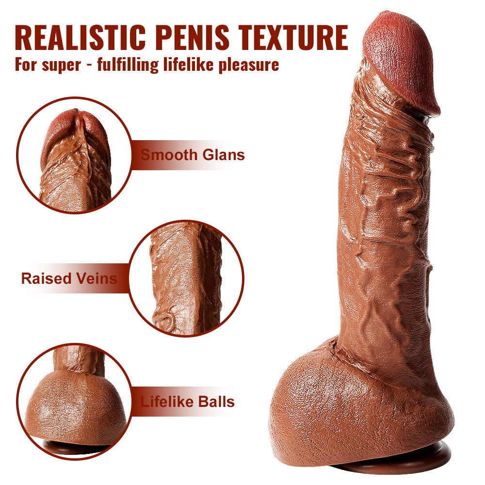 9.25inch Realistic Penis Texture Strong Suction Cup Soft and Flexible Sweetstoy