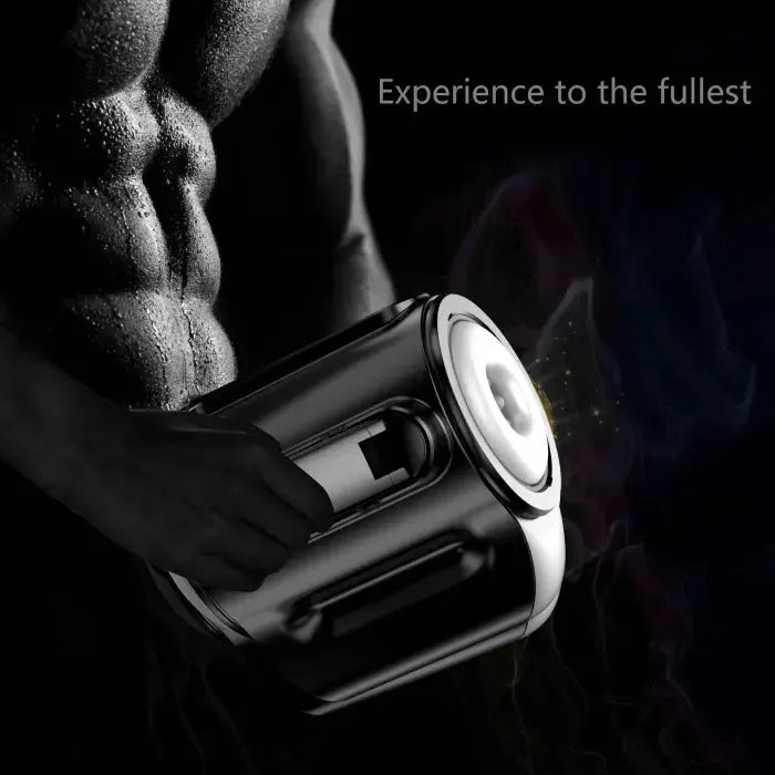 XV1 Handheld Masturbator 6 Vibrating Thrusting 3 Speeds Double Insertable Sweetstoy