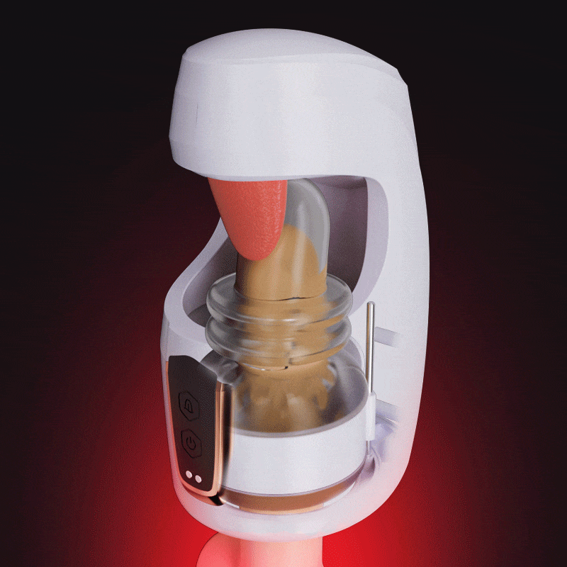 Blowjob Queen Glans Training Masturbator – 10 Tapping & Thrusting Modes, Oral Simulation Trainer for Men