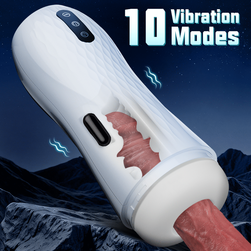 Smart Voice-Control Male Stroker with Heating Base, 5 Suction Modes & 10 Vibration Settings