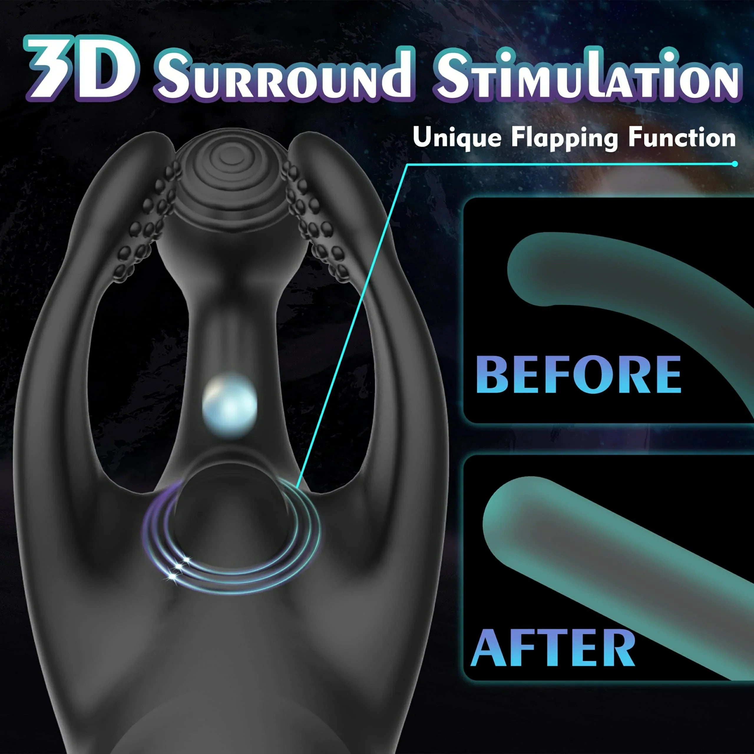 Quench Dual-Stimulation Pleasure Stroker Glans Vibrator