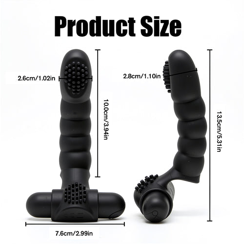 10-Mode Silicone Finger Vibrator – USB Rechargeable Clitoral & G-Spot Stimulator