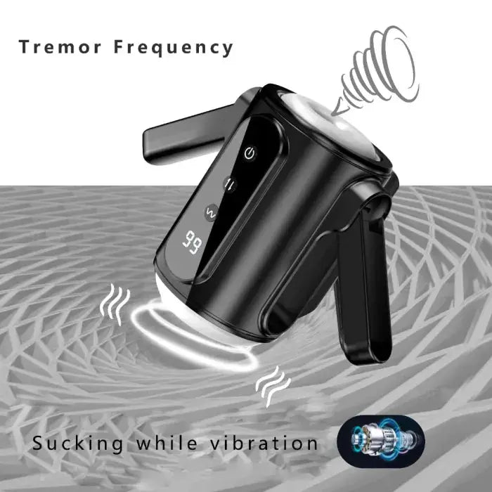 XV1 Handheld Masturbator 6 Vibrating Thrusting 3 Speeds Double Insertable Sweetstoy