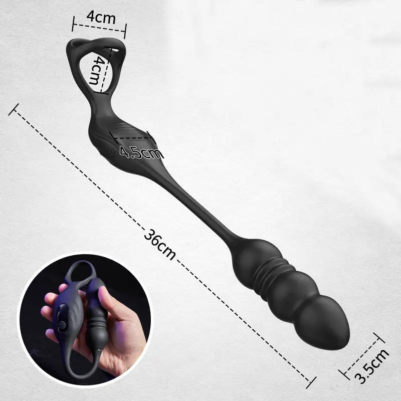 Mike's 9 Vibration and Pulsation Wearable Prostate Massager with Cock Ring Sweetstoy