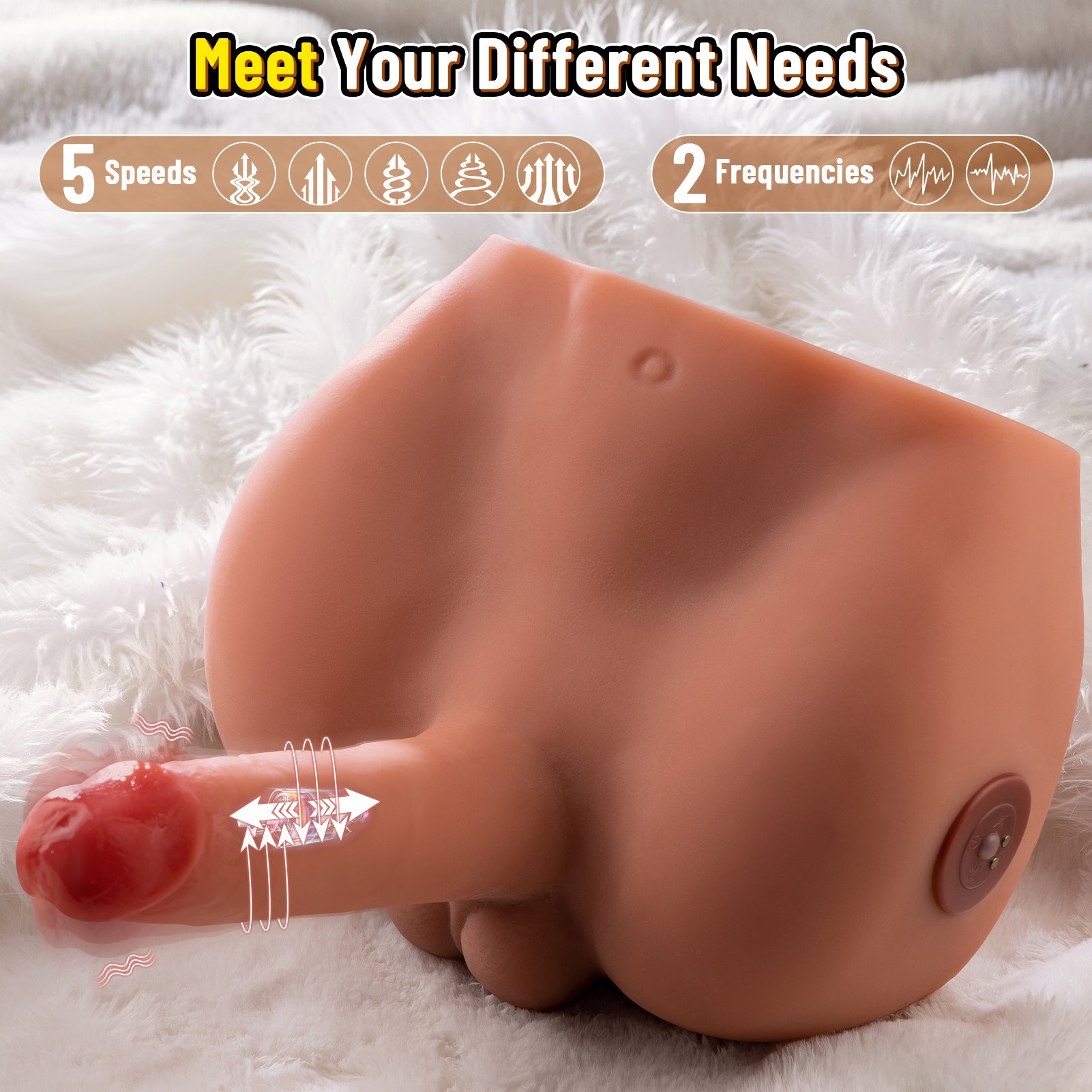 Dolph - 6.01lb Electric Male Butt 6.1inch Realistic Butt Penis & Testis