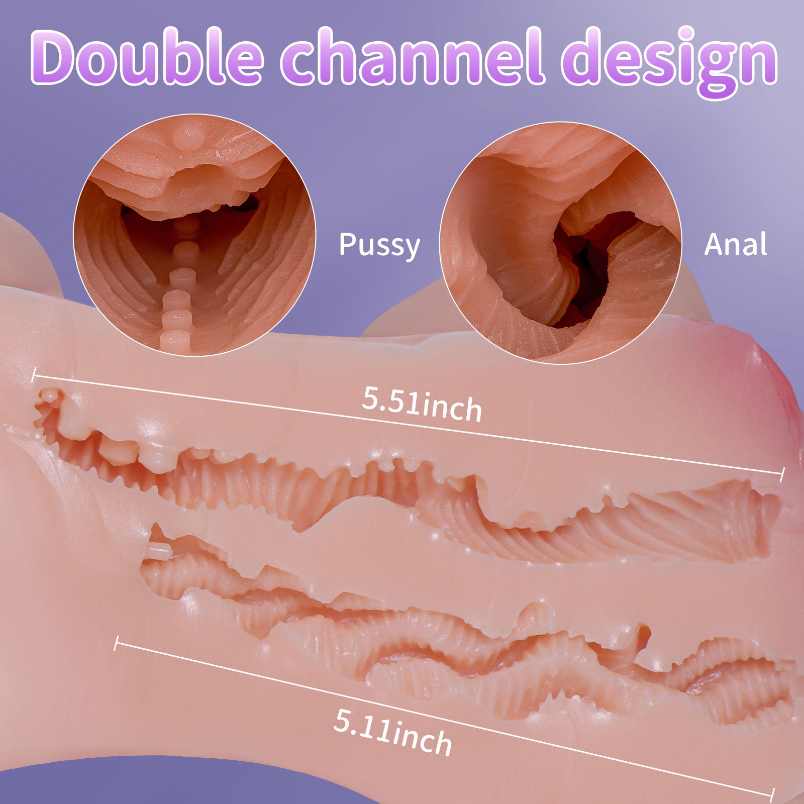 Aurora T1 Realistic Vibrating Torso with Dual Channels & Soft TPR Body