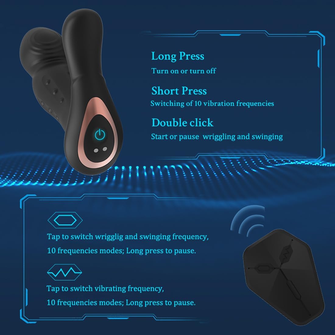 Bliss Glide 10 Vibrating Modes 10 Tapping & Beads Ring Sliding Modes Sweetstoy