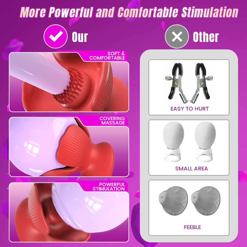10-Mode Pinching & Vibrating Nipple Toys Dual Nipple Vibrator for Intense Pleasure