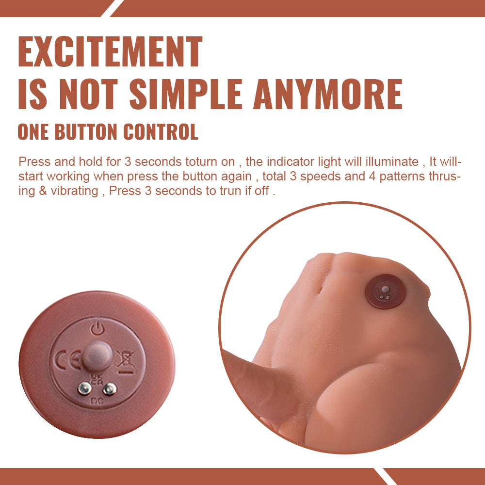 Peel - 9.56lb 3D pulse butt with Realistic Dildo and Tight Anal
