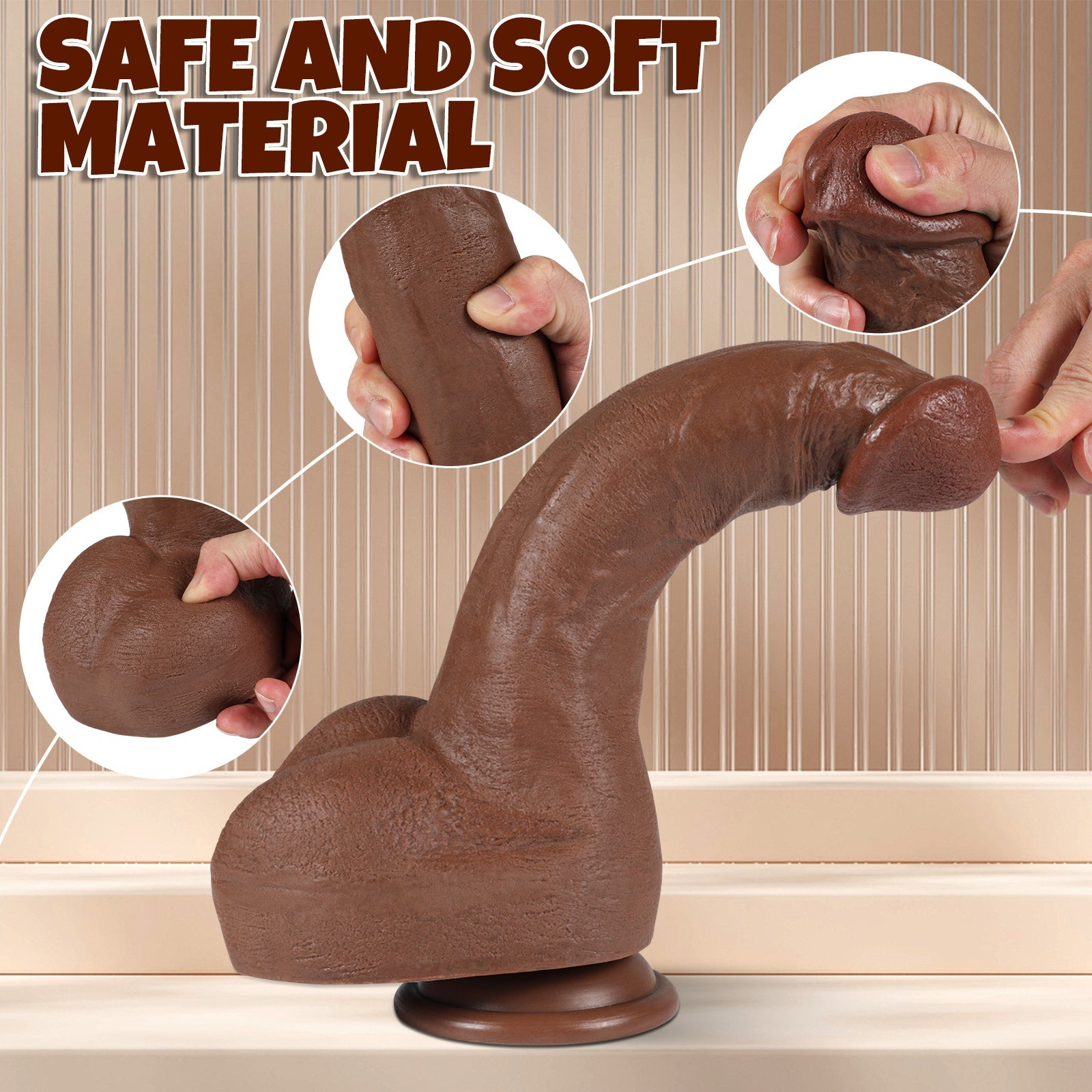 11.02inch Realistic Dildo Strong Suction Cup Unlock Various Poses Sweetstoy