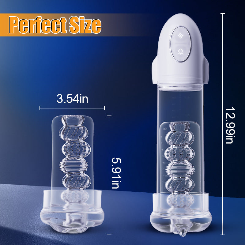 Penis Pump with 3 Suction Levels & 6 Vibration Modes – Realistic Feel, Long-Lasting Pleasure