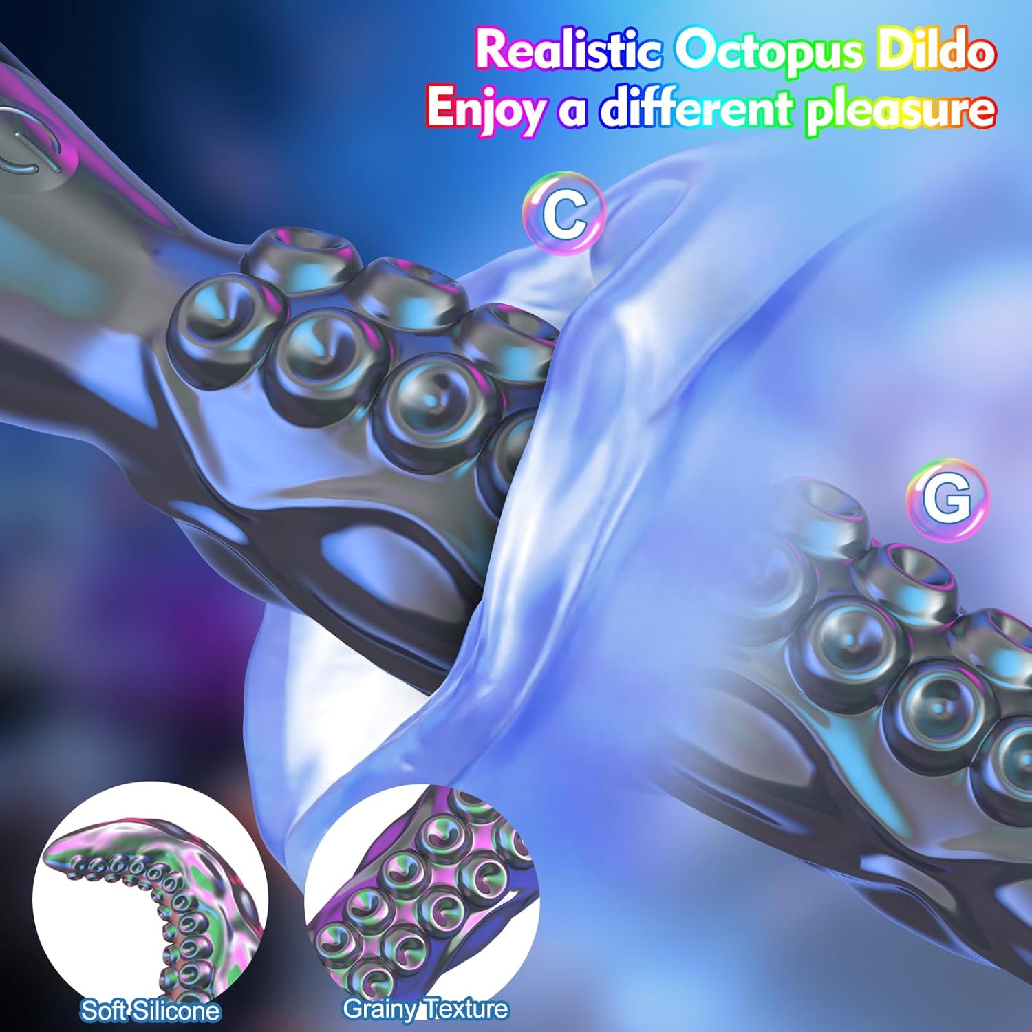 Octopus Tentacle Clitoral, G-Spot & Nipple Stimulation Monster Dildos