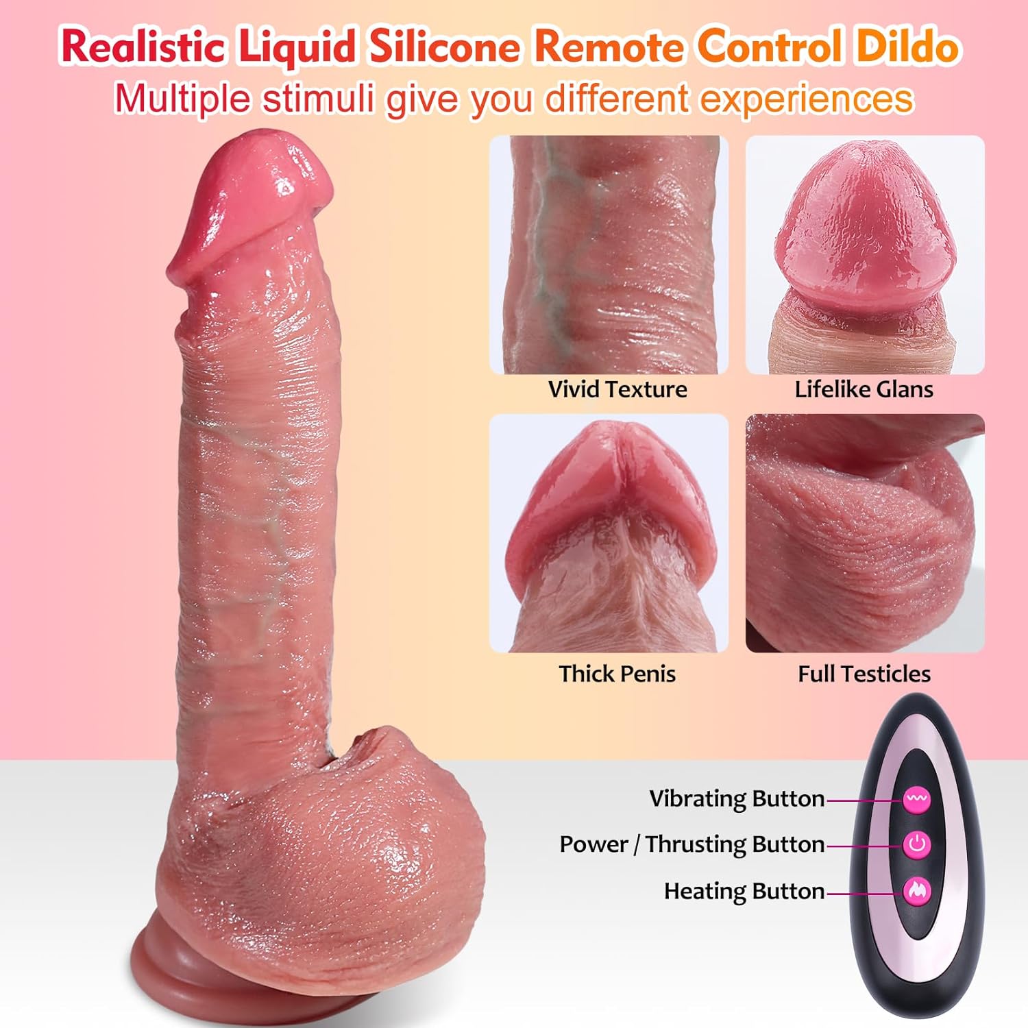 Sensualist Strong Stretching And Vibrating Stimulates Warm Heating Dildo Sweetstoy