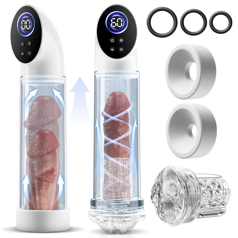 Arthur-6 Smart Vacuum Pump Kit with Transparent Chamber, Includes 2 Silicone Sleeves & 3 Comfort Rings