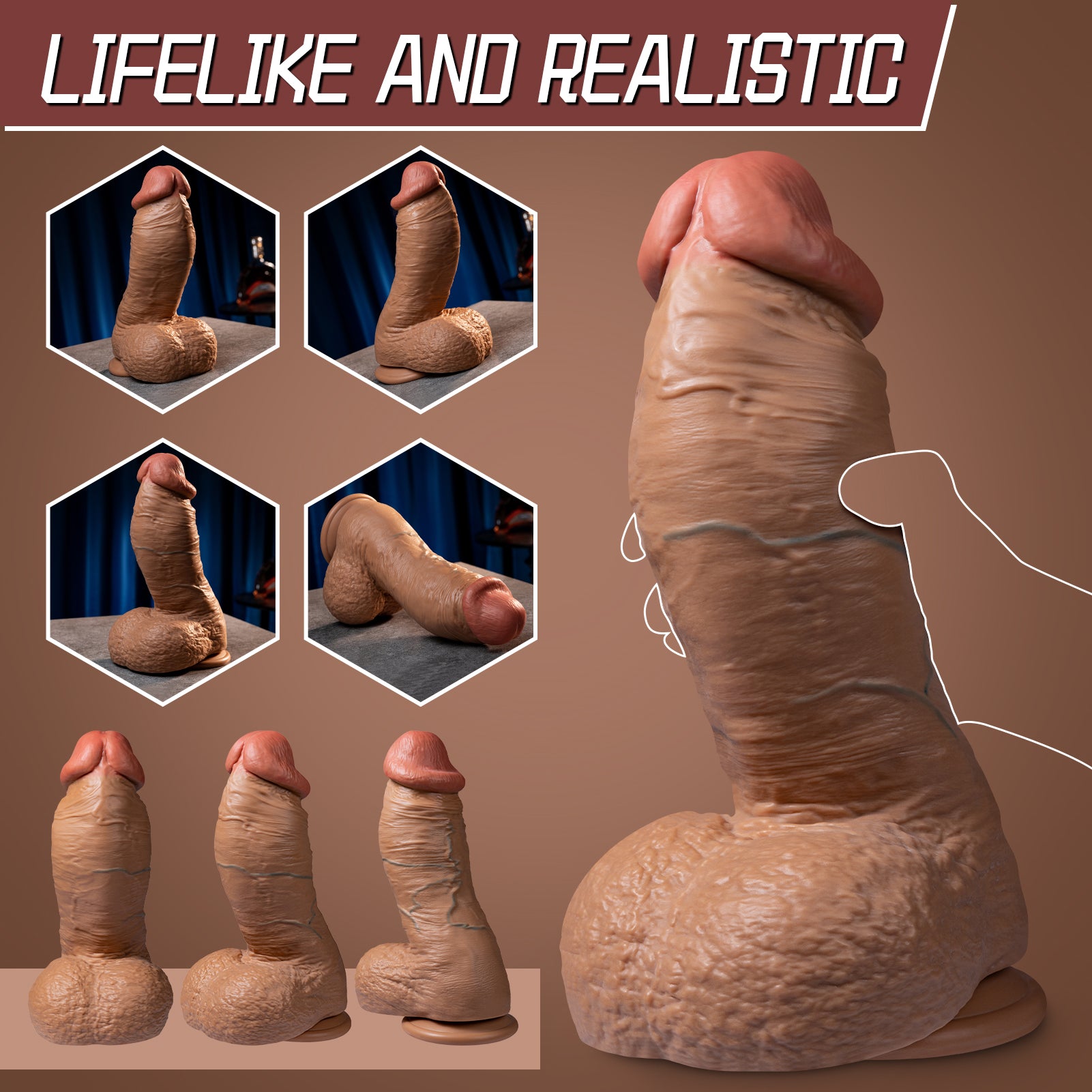 Nick Dildo Giant Simulation Flesh 6.4lb 12.5in