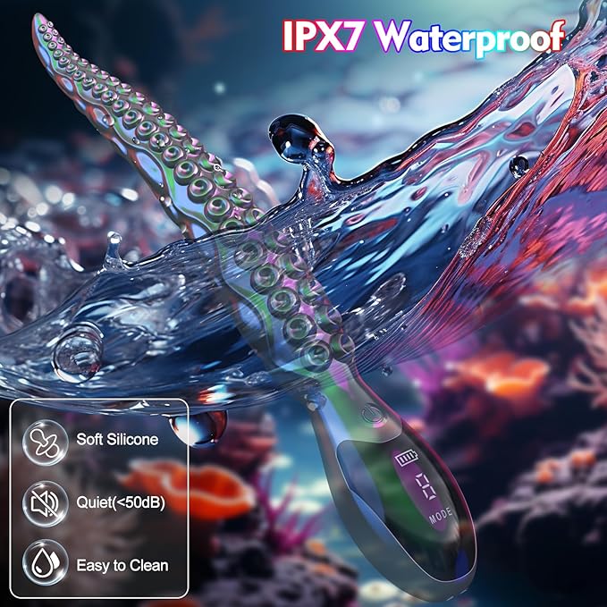 Octopus Tentacle Clitoral, G-Spot & Nipple Stimulation Monster Dildos