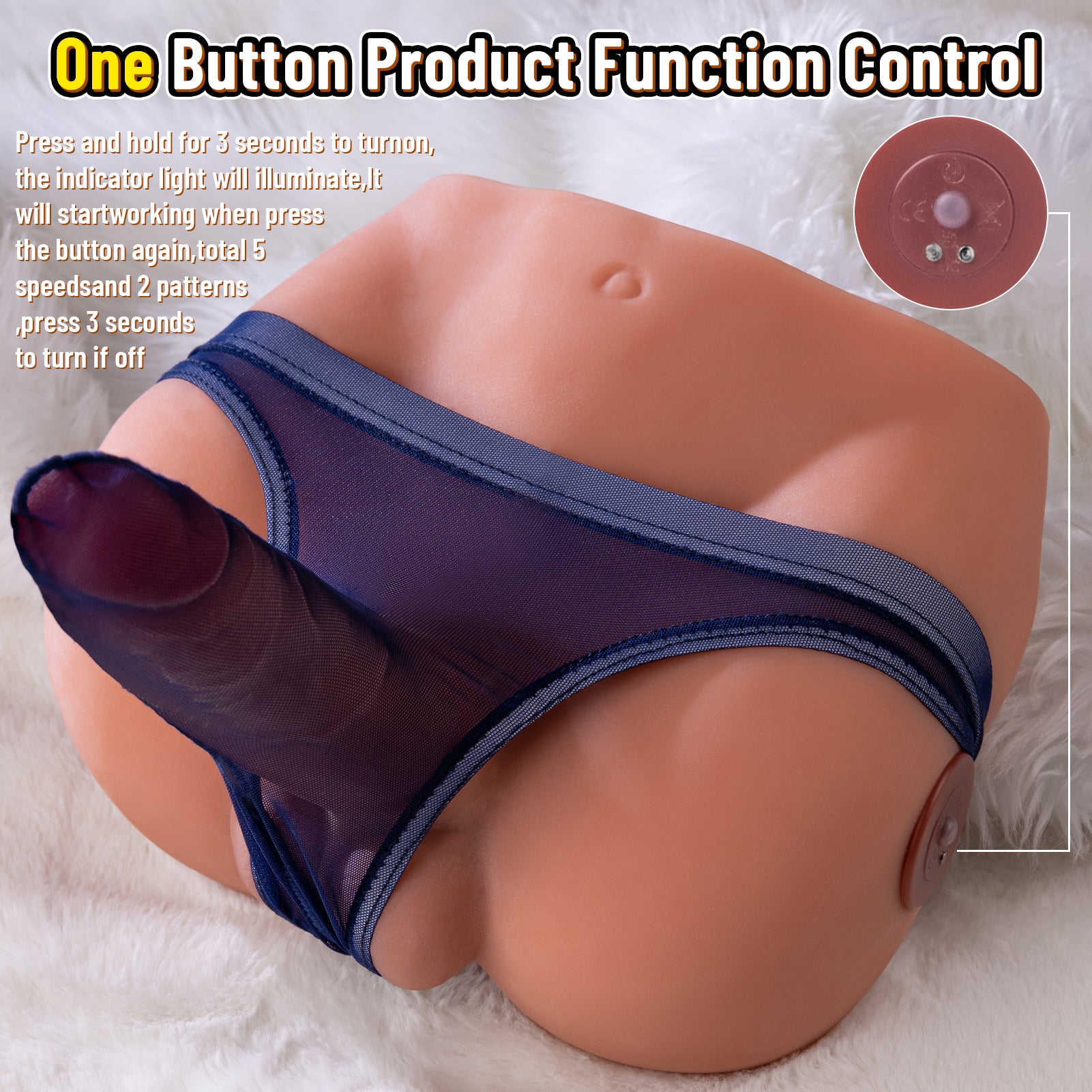Dolph - 6.01lb Electric Male Butt 6.1inch Realistic Butt Penis & Testis