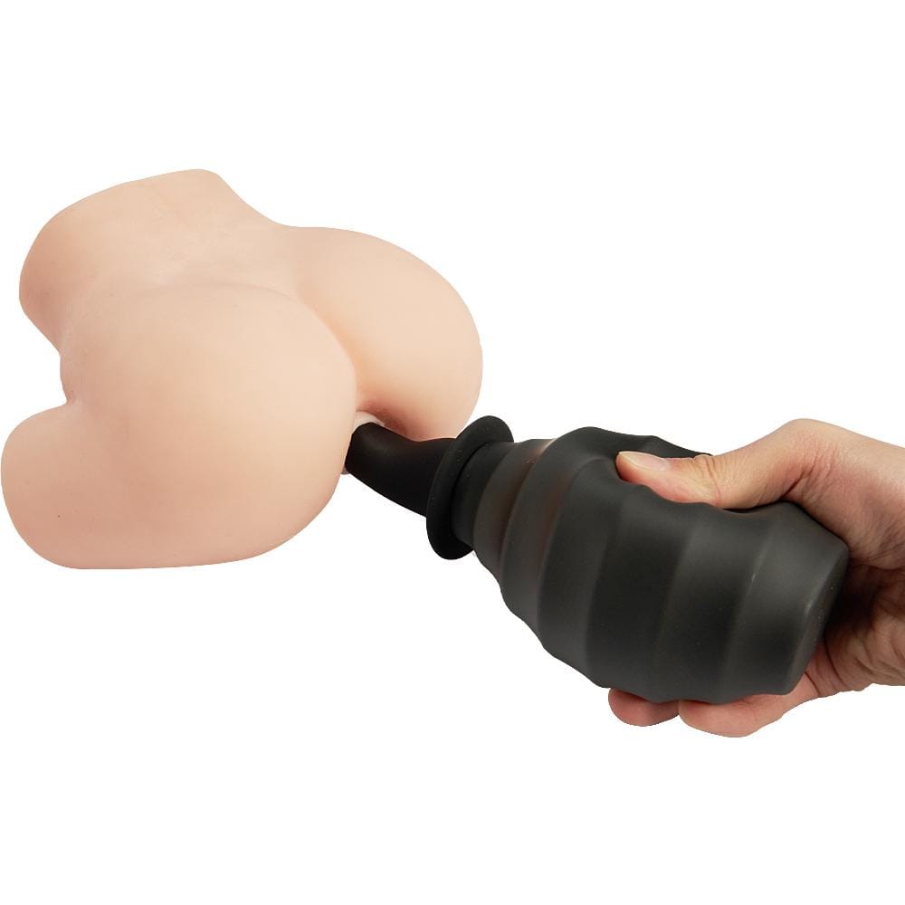 380ML Curved Tip Silicone Ribbed Anal Douche Sweetstoy