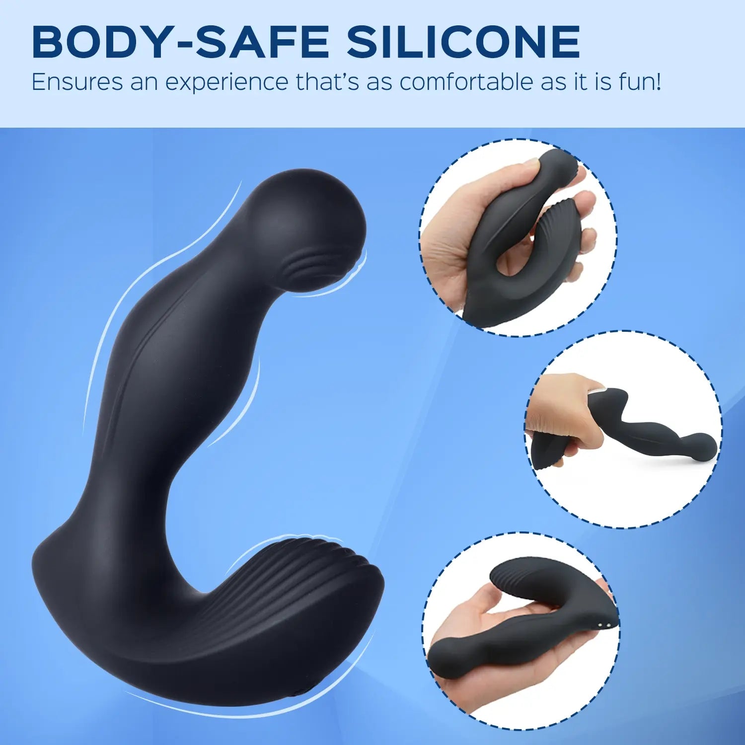 Akira - Remote Control and Perineum Prostate Massager 7 Wiggling & Vibrating
