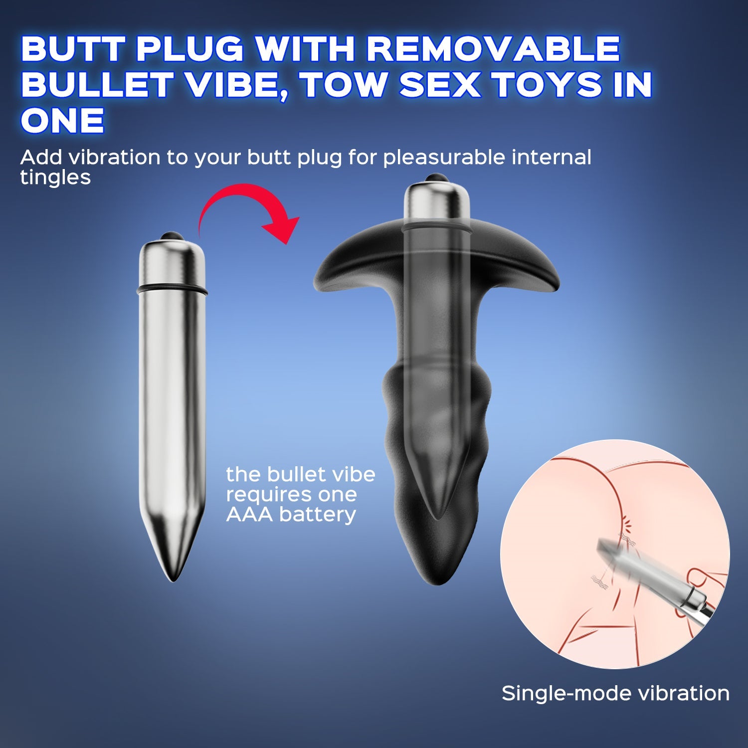 LoveArrow - Anal Toy  & Butt Plug 7 Vibrating Modes