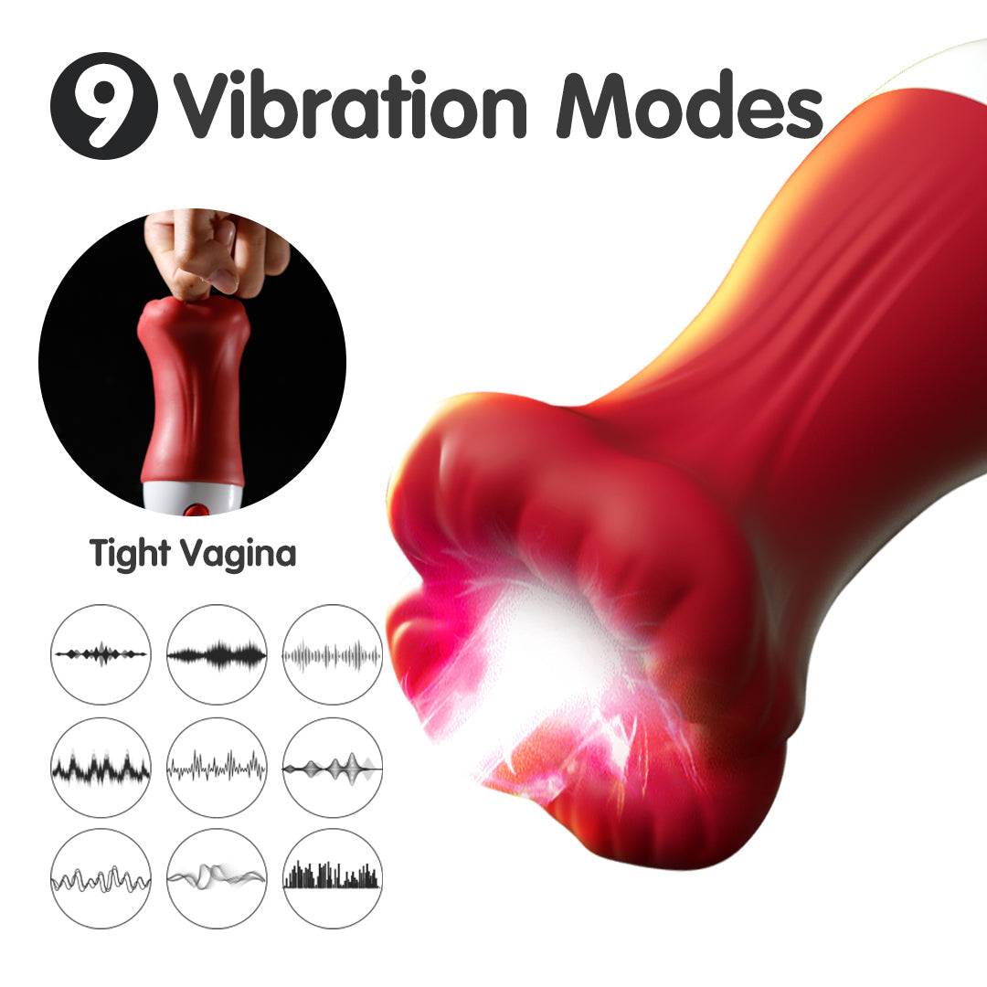 Big Mouth Flower – Penis Training Masturbator with 10 Vibrations