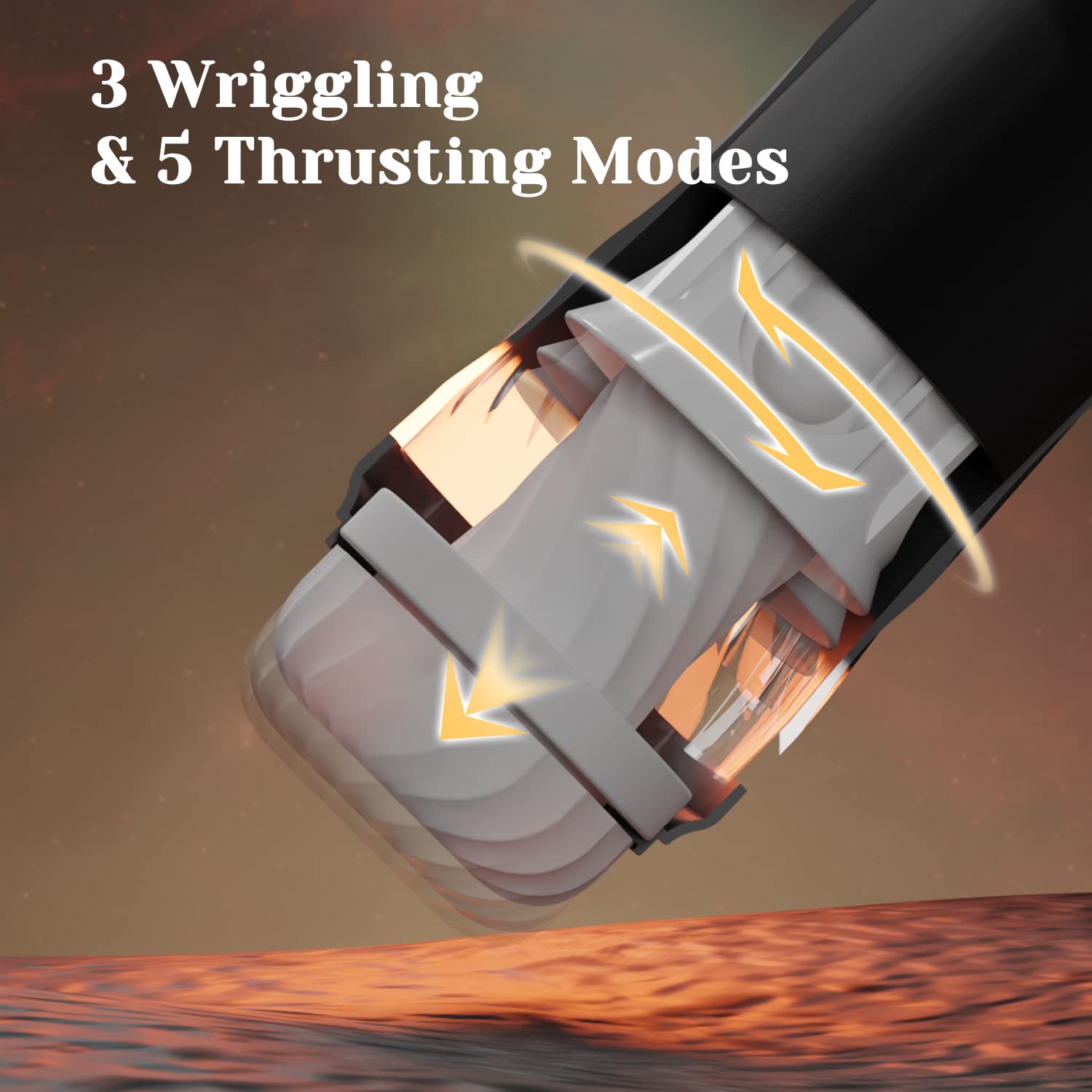 Rocket 3d Realistic Textured Electric Stroker With 5 Thrusting Rotating Modes Sweetstoy