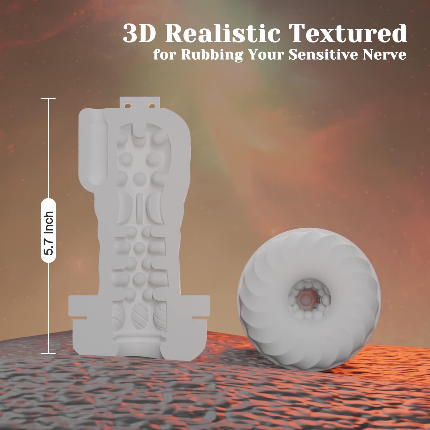 Rocket 3d Realistic Textured Electric Stroker With 5 Thrusting Rotating Modes Sweetstoy