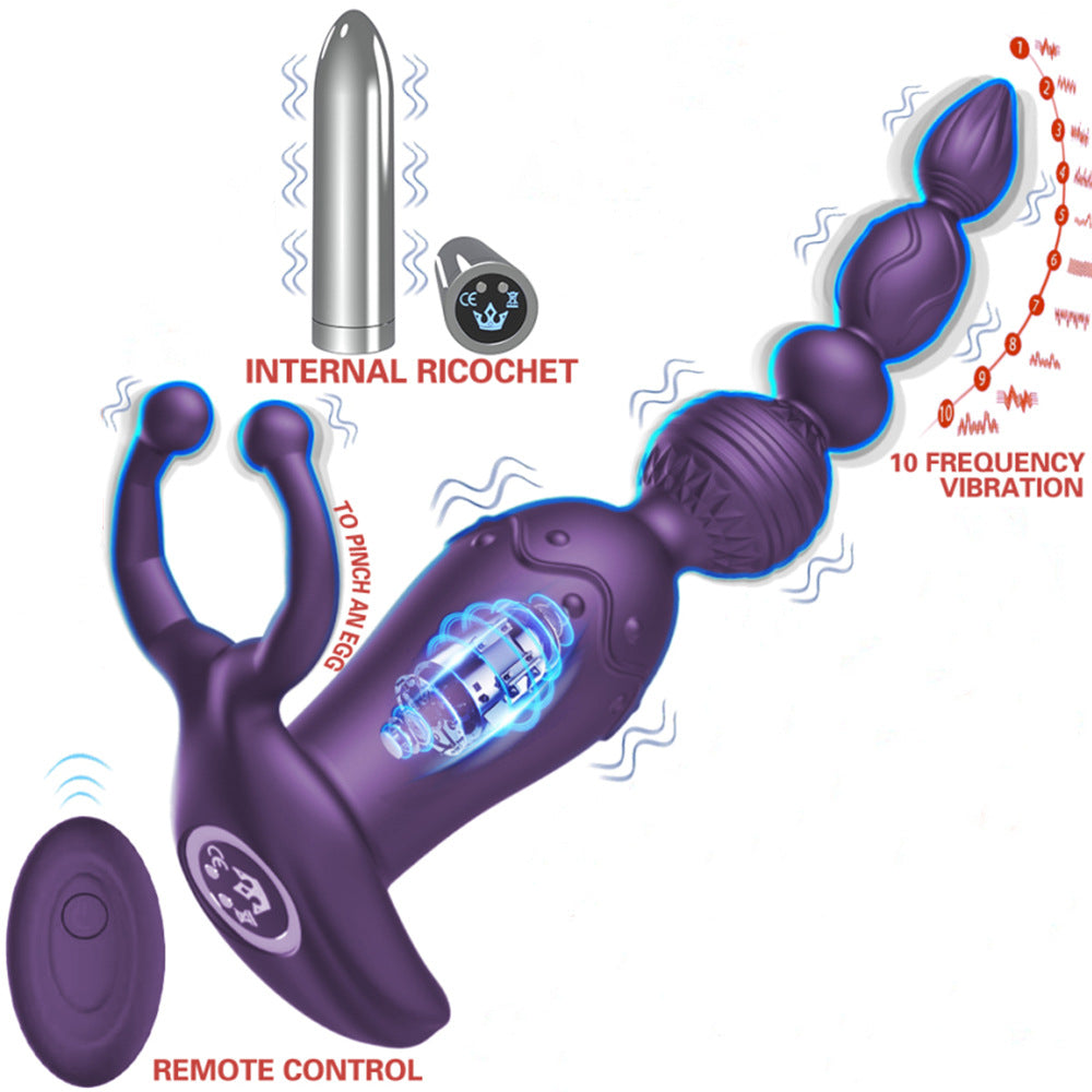 G-spot clitoral vibrator, push-in anal plug, men's prostate massager Sweetstoy
