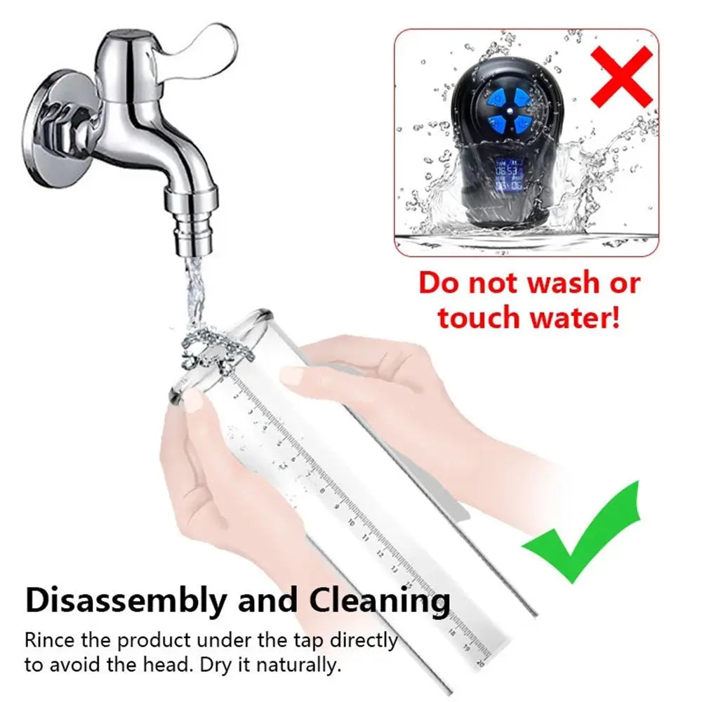 LCD Spa Cup Penis Pump Male Masturbator With 6 Suction Intensities And Suction Modes Sweetstoy