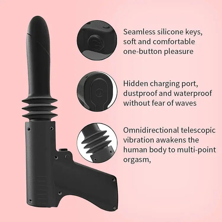 Pistol -  Woman Telescopic Vibrator G-spot Anal Pussy Gun Dildo Toy Sweetstoy
