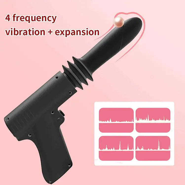 Pistol -  Woman Telescopic Vibrator G-spot Anal Pussy Gun Dildo Toy Sweetstoy