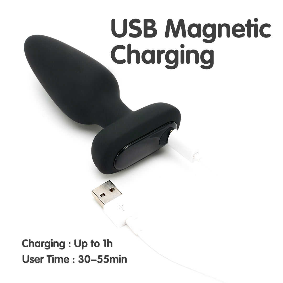 Visual Rivet RCT Vibrating Butt Plug – Rechargeable Wireless Anal Toy with Remote