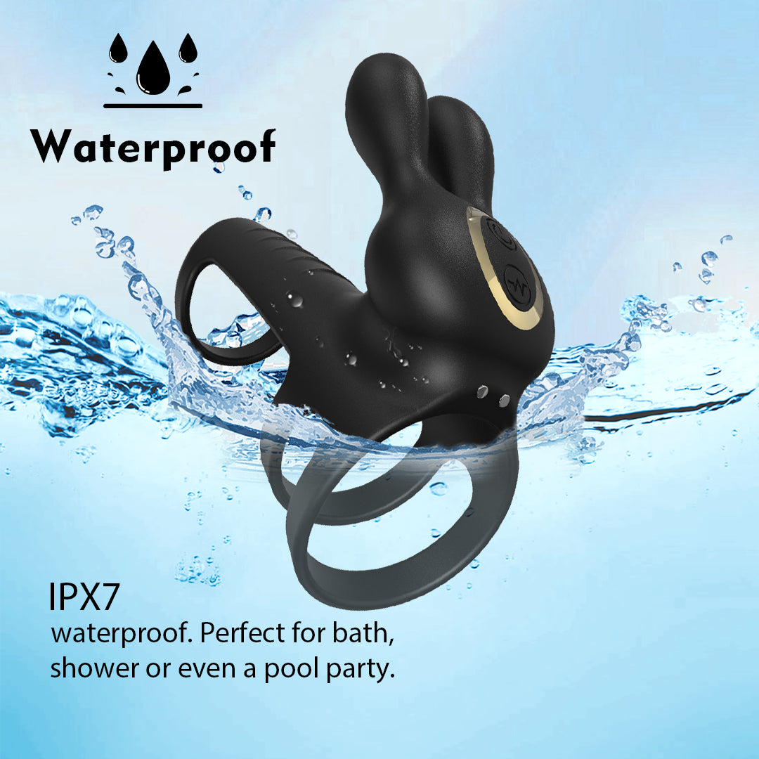 E-Bunny Vibrating Penis Ring – Rechargeable Couple Toy for Enhanced Climax