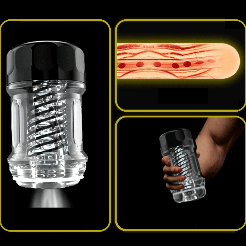 Sweetstoy - Manual Spiral Suction Male Stroker featuring Textured Sleeve