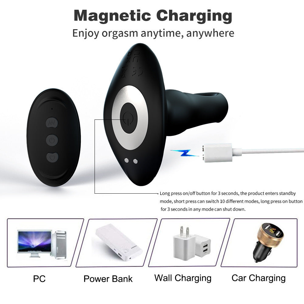 Anal plug, wireless remote control swing vibration massager, prostate orgasm masturbation silicone anal plug Sweetstoy