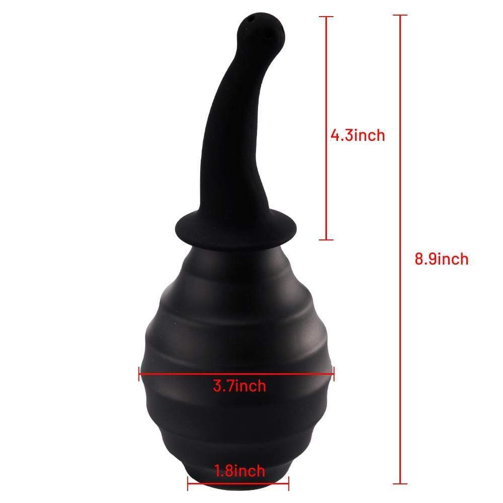 380ML Curved Tip Silicone Ribbed Anal Douche Sweetstoy