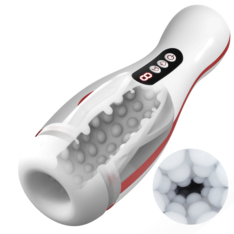 Kama male stroker with removable textured sleeve