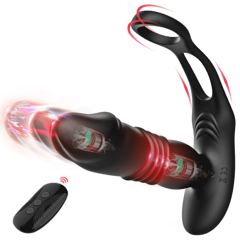 SAUL dual cock ring prostate massager motion