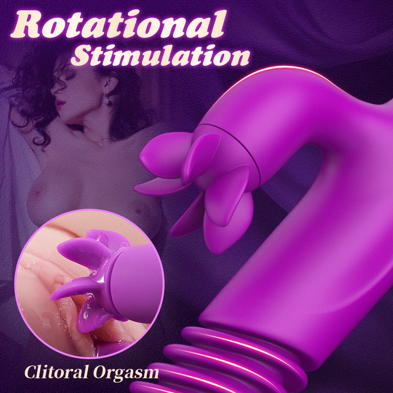 7 Rotating 3 Vibration Telescopic Heating Vibrator for Clitoral and G-spot Stimulation Sweetstoy