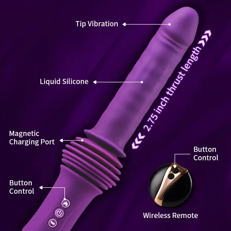 Powerful Adjustable Base Heating Thrusting Vibrating Dildo Machine 11.81 Inch Sweetstoy